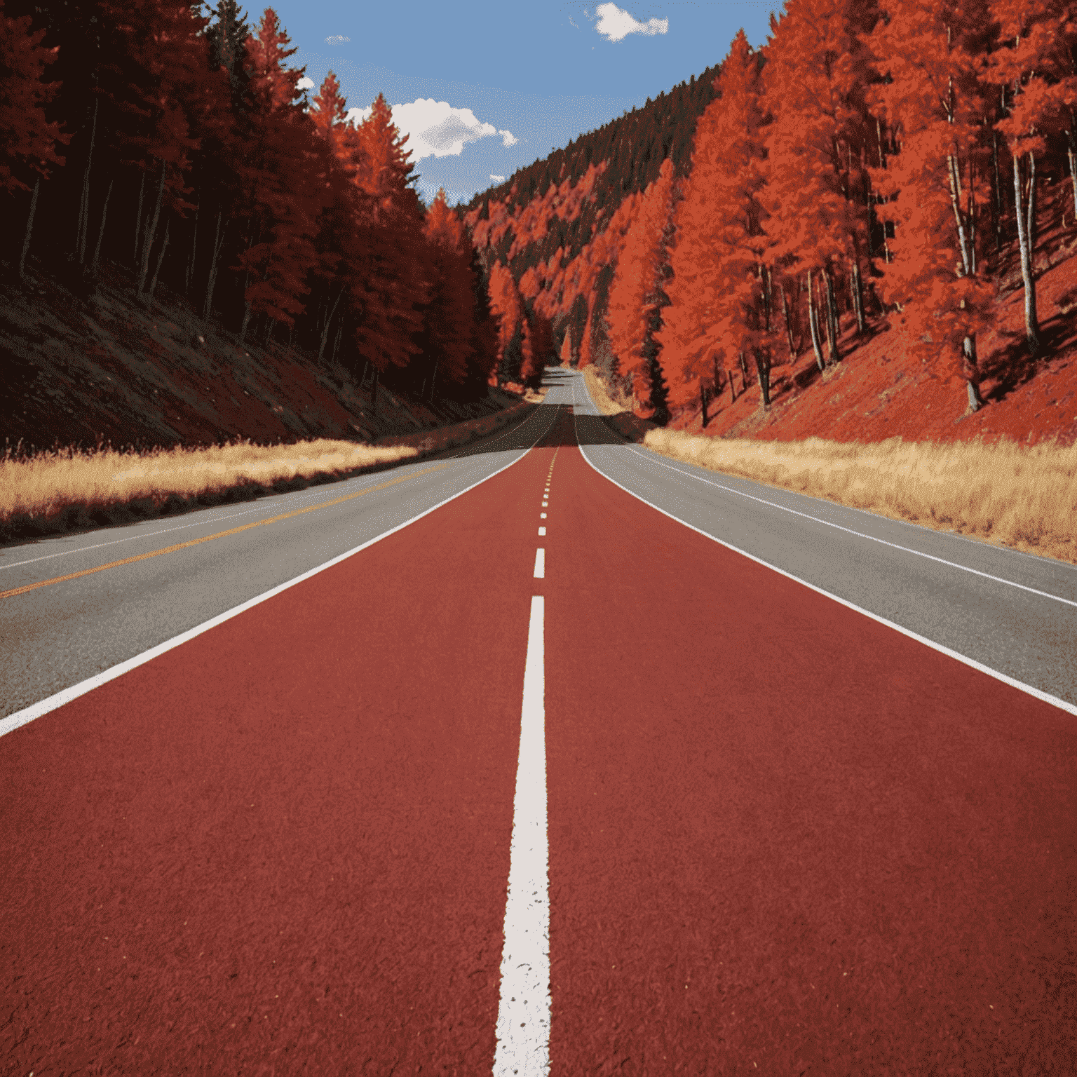 Roadberidd logo - A stylized red road with white text