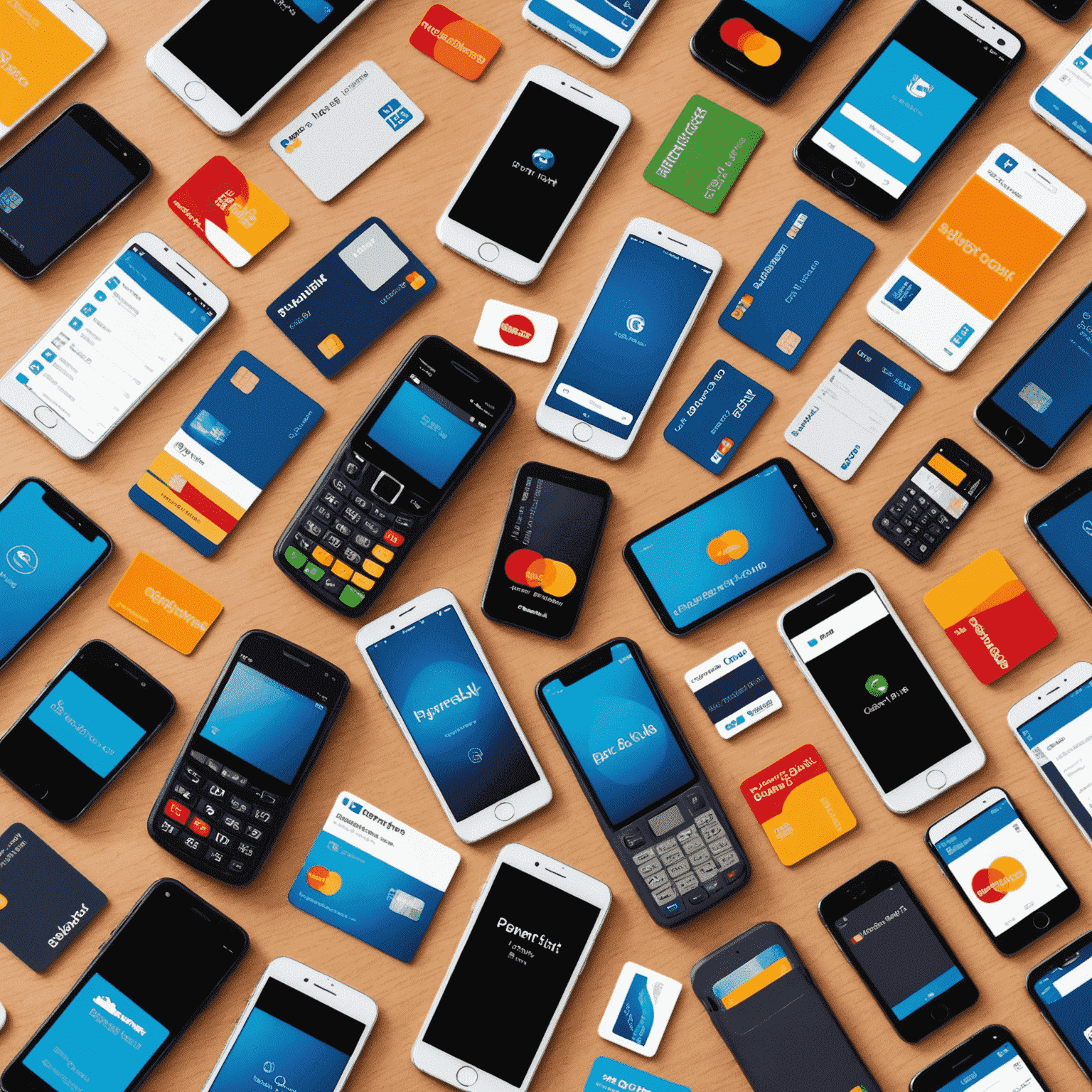 A collage of various payment methods including mobile phones with payment apps, credit cards, and online portals. The image showcases the diversity of payment options available for fines and Salik charges.